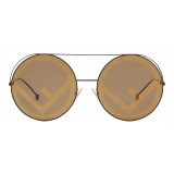 Fendi - Run Away - Brown Oversize Sunglasses - Fashion Week 17 - Sunglasses - Fendi Eyewear