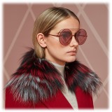 Fendi - Run Away - Red Oversize Sunglasses - Sunglasses - Fendi Eyewear
