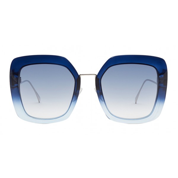 Fendi - Tropical Shine - Occhiali da Sole Oversize Blu e Azzurro - Occhiali da Sole - Fendi Eyewear