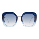 Fendi - Tropical Shine - Blue Oversize Sunglasses - Sunglasses - Fendi Eyewear