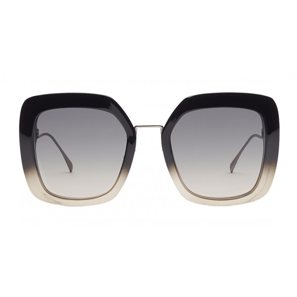 Fendi - Tropical Shine - Occhiali da Sole Oversize Nero e Grigio - Occhiali da Sole - Fendi Eyewear