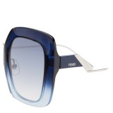 Fendi - Tropical Shine - Blue Oversize Sunglasses - Sunglasses - Fendi Eyewear
