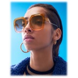Fendi - Tropical Shine - Brown & Pink Oversize Sunglasses - Sunglasses - Fendi Eyewear