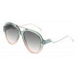 Fendi - Tropical Shine - Green & Pink Aviator Sunglasses - Sunglasses - Fendi Eyewear
