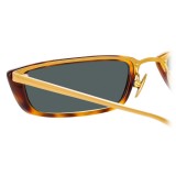 Linda Farrow - 838 C3 Rectangular Sunglasses - Tortoise - Linda Farrow Eyewear