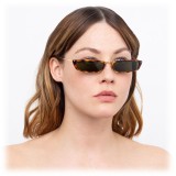 Linda Farrow - 838 C3 Rectangular Sunglasses - Tortoise - Linda Farrow Eyewear