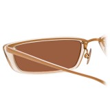 Linda Farrow - Occhiali da Sole Rettangolari 838 C4 - Cenere - Linda Farrow Eyewear