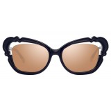 Linda Farrow - 824 C4 Cat Eye Sunglasses - Navy - Linda Farrow Eyewear