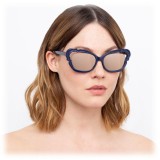 Linda Farrow - 824 C4 Cat Eye Sunglasses - Navy - Linda Farrow Eyewear