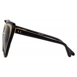 Linda Farrow - Occhiali da Sole Cat Eye 736 C1 - Neri - Linda Farrow Eyewear