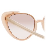 Linda Farrow - 736 C6 Cat Eye Sunglasses - Milky Pink - Linda Farrow Eyewear