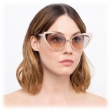 Linda Farrow - 736 C6 Cat Eye Sunglasses - Milky Pink - Linda Farrow Eyewear