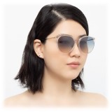 Linda Farrow - 747 C16 Oversized Sunglasses - Clear Gold - Linda Farrow Eyewear