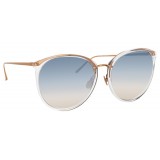 Linda Farrow - Occhiali da Sole Oversize 747 C16 - Translucida Oro - Linda Farrow Eyewear