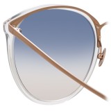 Linda Farrow - 747 C16 Oversized Sunglasses - Clear Gold - Linda Farrow Eyewear