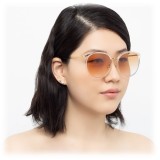 Linda Farrow - 747 C15 Oversized Sunglasses - Clear - Linda Farrow Eyewear