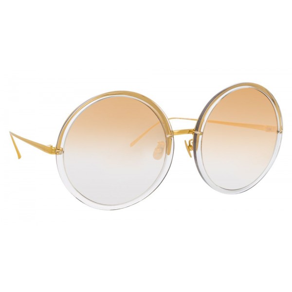 Linda Farrow - 457 C31 Round Sunglasses - Clear Gold - Linda Farrow Eyewear