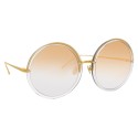 Linda Farrow - 457 C31 Round Sunglasses - Clear Gold - Linda Farrow Eyewear