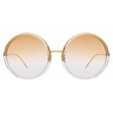 Linda Farrow - 457 C31 Round Sunglasses - Clear Gold - Linda Farrow Eyewear