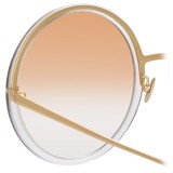 Linda Farrow - 457 C31 Round Sunglasses - Clear Gold - Linda Farrow Eyewear