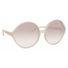 Linda Farrow - 657 C15 Round Sunglasses - Milky Pink - Linda Farrow Eyewear