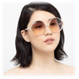 Linda Farrow - 657 C15 Round Sunglasses - Milky Pink - Linda Farrow Eyewear