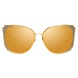 Linda Farrow - 762 C2 Cat Eye Sunglasses - Yellow Gold and Nickel - Linda Farrow Eyewear