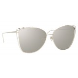 Linda Farrow - 809 C2 Cat Eye Sunglasses - White Gold - Linda Farrow Eyewear