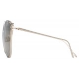 Linda Farrow - 809 C2 Cat Eye Sunglasses - White Gold - Linda Farrow Eyewear