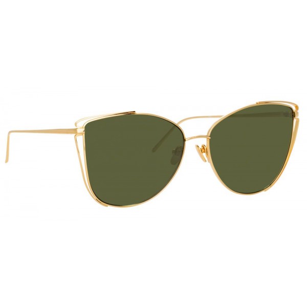 Linda Farrow - 809 C4 Cat Eye Sunglasses - Yellow Gold - Linda Farrow Eyewear