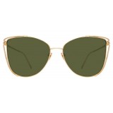 Linda Farrow - 809 C4 Cat Eye Sunglasses - Yellow Gold - Linda Farrow Eyewear