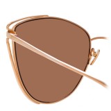 Linda Farrow - 809 C3 Cat Eye Sunglasses - Rose Gold - Linda Farrow Eyewear