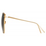 Linda Farrow - 809 C4 Cat Eye Sunglasses - Yellow Gold - Linda Farrow Eyewear