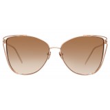 Linda Farrow - 809 C5 Cat Eye Sunglasses - Rose Gold - Linda Farrow Eyewear