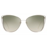 Linda Farrow - 809 C5 Cat Eye Sunglasses - White Gold - Linda Farrow Eyewear