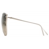 Linda Farrow - 809 C5 Cat Eye Sunglasses - White Gold - Linda Farrow Eyewear