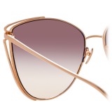 Linda Farrow - 809 C5 Cat Eye Sunglasses - Rose Gold - Linda Farrow Eyewear