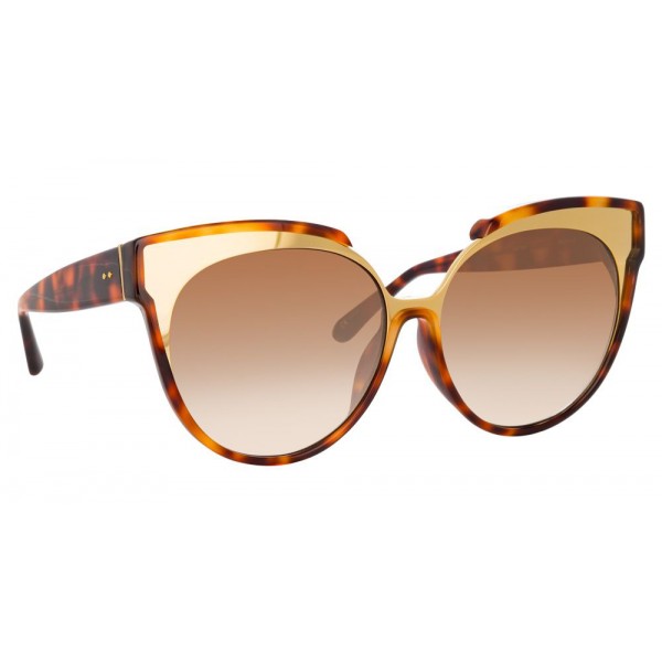 Linda Farrow - Occhiali da Sole Oversize 790 C2 - Tartaruga - Linda Farrow Eyewear