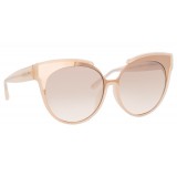 Linda Farrow - 790 C6 Oversized Sunglasses - Milky Pink - Linda Farrow Eyewear