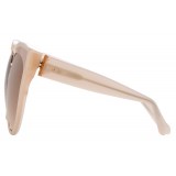 Linda Farrow - 790 C6 Oversized Sunglasses - Milky Pink - Linda Farrow Eyewear