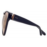 Linda Farrow - 790 C7 Oversized Sunglasses - Navy - Linda Farrow Eyewear