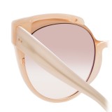 Linda Farrow - 790 C6 Oversized Sunglasses - Milky Pink - Linda Farrow Eyewear