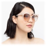 Linda Farrow - 790 C6 Oversized Sunglasses - Milky Pink - Linda Farrow Eyewear