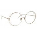 Linda Farrow - 816 C10 Round Optical Frames - White Gold - Linda Farrow Eyewear