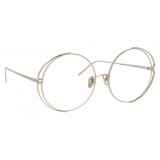Linda Farrow - 816 C10 Round Optical Frames - White Gold - Linda Farrow Eyewear
