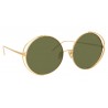 Linda Farrow - 816 C4 Round Sunglasses - Yellow Gold - Linda Farrow Eyewear