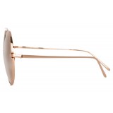 Linda Farrow - 816 C3 Round Sunglasses - Rose Gold - Linda Farrow Eyewear