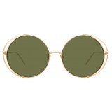 Linda Farrow - 816 C4 Round Sunglasses - Yellow Gold - Linda Farrow Eyewear