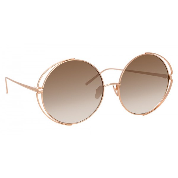 Linda Farrow - 816 C5 Round Sunglasses - Rose Gold - Linda Farrow Eyewear