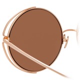 Linda Farrow - 816 C3 Round Sunglasses - Rose Gold - Linda Farrow Eyewear